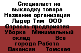 Специалист на выкладку товара › Название организации ­ Лидер Тим, ООО › Отрасль предприятия ­ Уборка › Минимальный оклад ­ 28 050 - Все города Работа » Вакансии   . Томская обл.,Томск г.